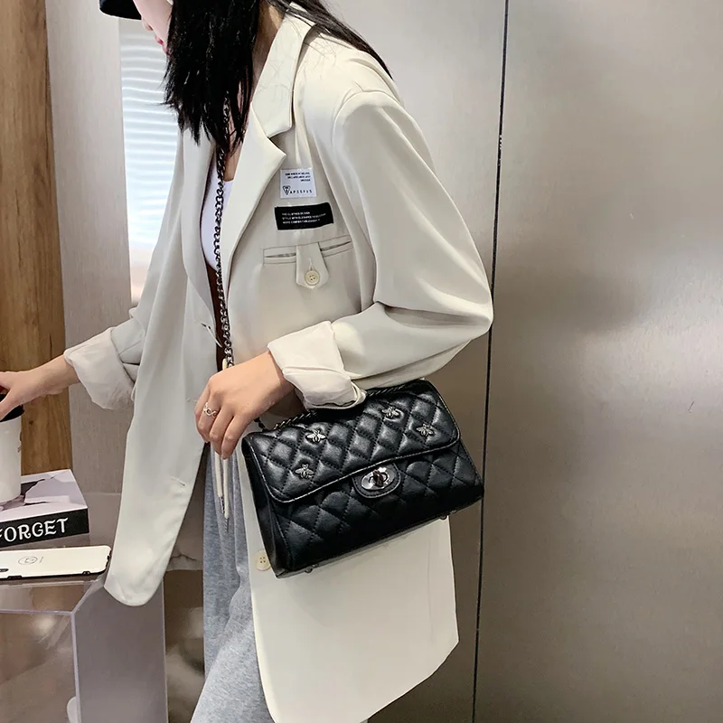 

purses and handbags High quality leather rhomboid women's Square bag bags for women 2021 new luxury handbags sac de luxe femme