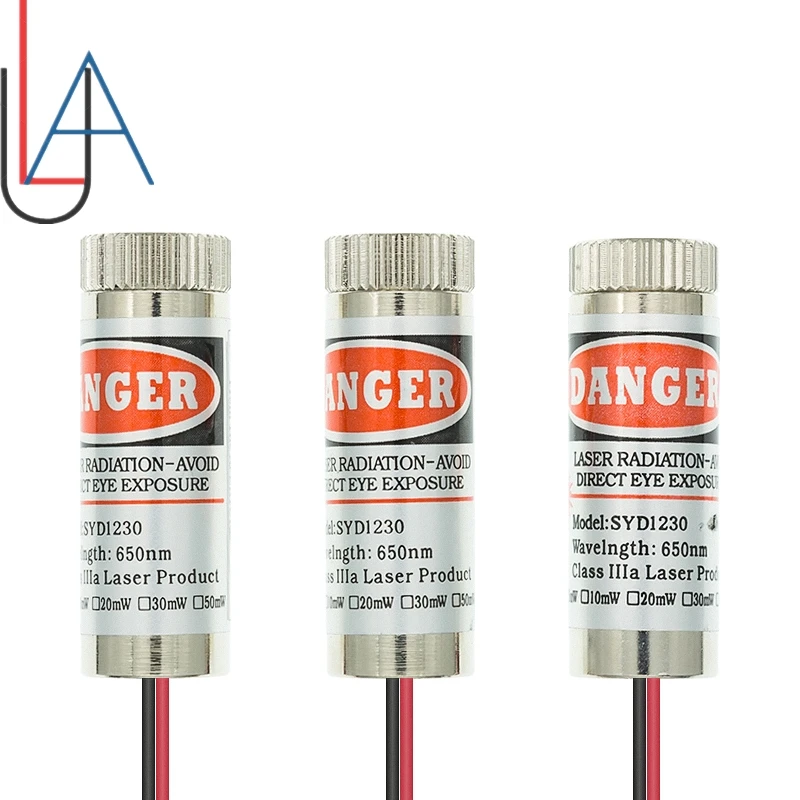 Головка лазерного модуля 650 нм 5 МВт с красной точкой/линией/крестом стеклянная