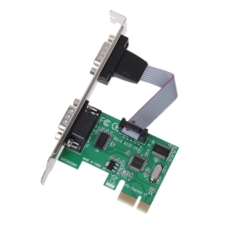 PCI-E PCI-двойной последовательный DB9 RS232 контроллер карта адаптера экспресс 2 порта |