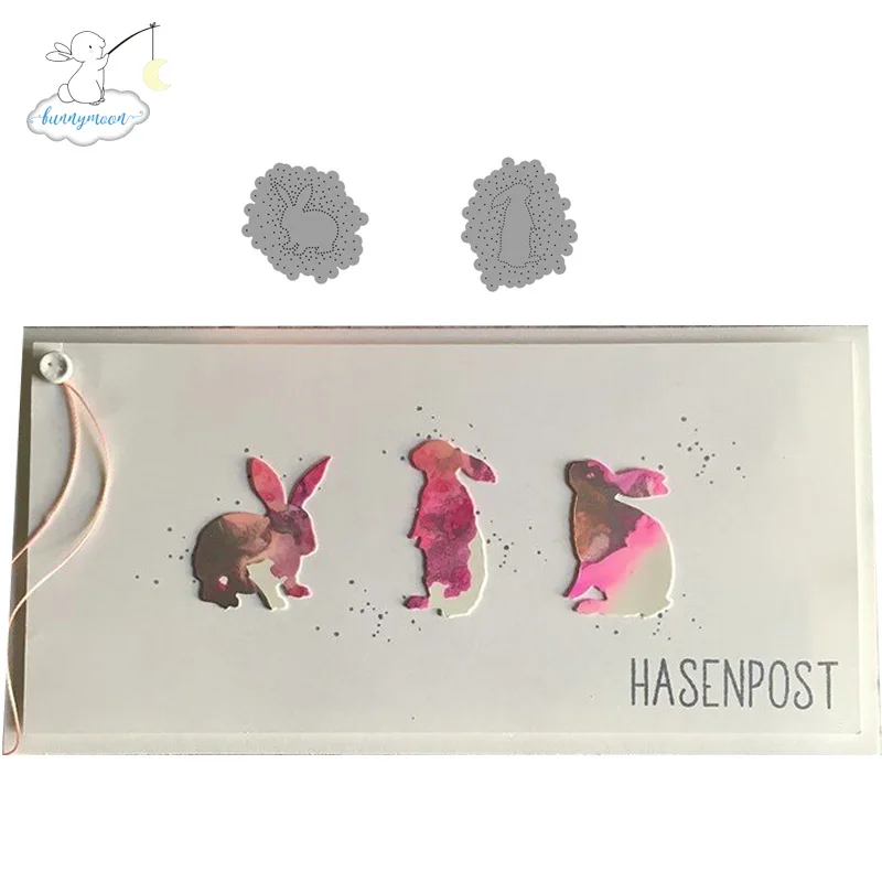 CH кролики металлические штампы трафареты для DIY Скрапбукинг/фотоальбом