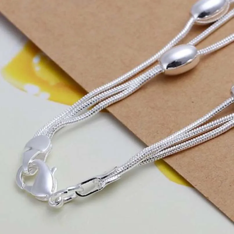 Браслет унисекс из трех линий с бусинами для женщин и мужчин веревочный браслет