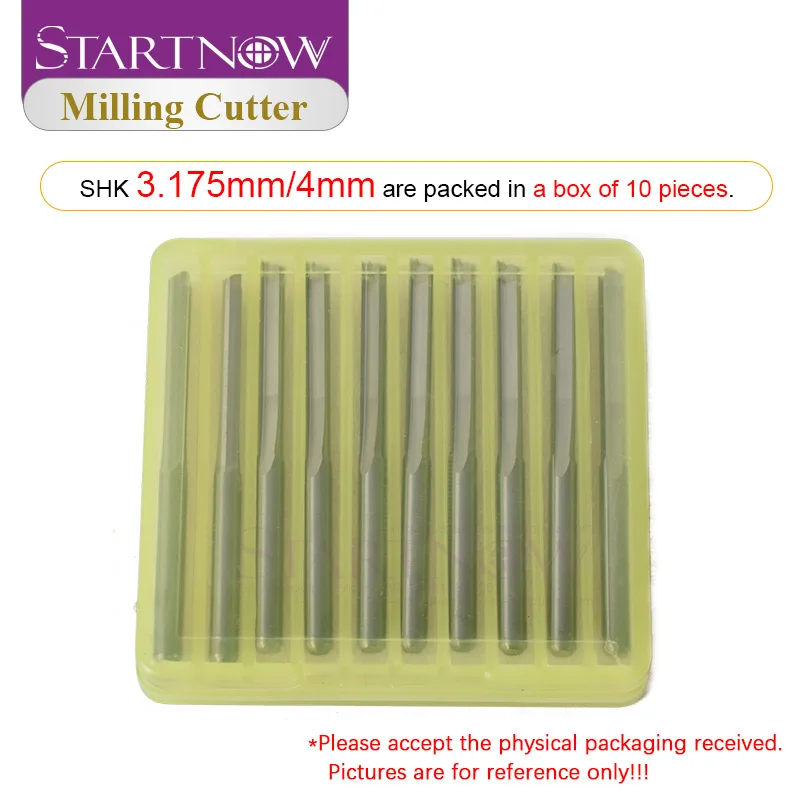 Startnow 10 шт. фрезы из карбида вольфрама с двумя канавками Прямые Биты 3 175 4 концевые