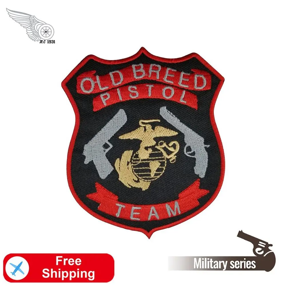 Нашивка с вышивкой в виде пистолета старой породы индивидуальные значки для