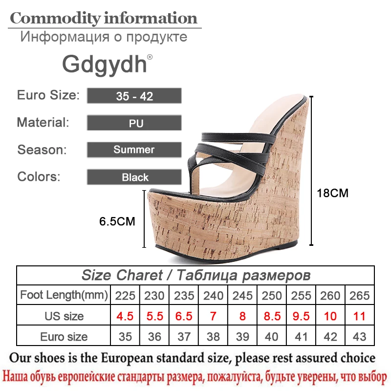

Gdgydh Women Wedge Wood Sandals Platform Flip Flops High Heels Flip Flops Beach Wedge Slippers 2021 New Summer High Quality