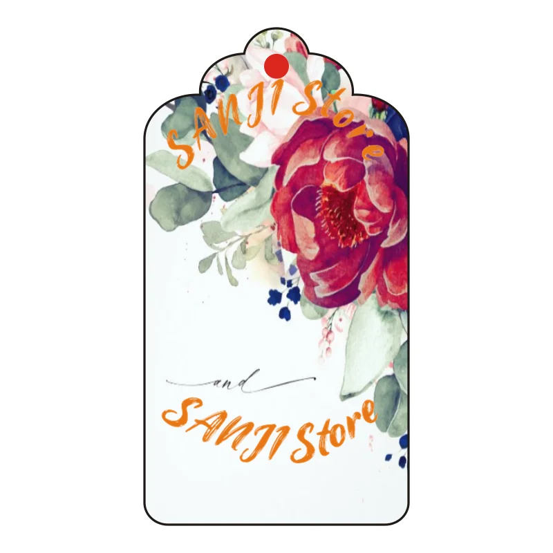 Пользовательские прямоугольные подвесные бирки логотип мода одежда этикетка