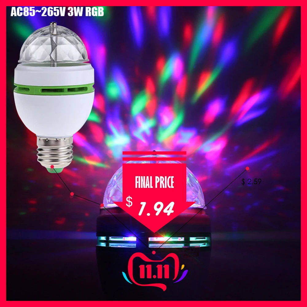 Светодиодный светильник для дискотеки, сценический светильник s DJ, диско-шар, вечерние светильник s 3W RGB, светодиодный сценический светильник для рождественского дома KTV, рождественское свадебное шоу D30