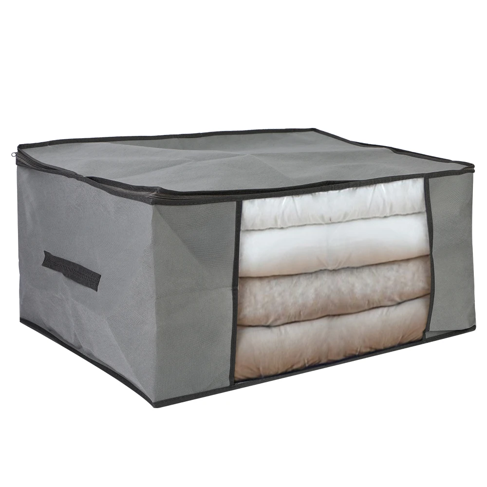 gray 45x30x20cm Многоцветная сумка для хранения одежды, сумка для хранения одежды с застежкой-молнией, органайзер для сортировки, нижнее белье, носки, органайзер для одежды - Цвет: gray 45x30x20cm
