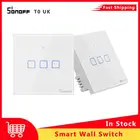 SONOFF TX Series T0 UK 1-3Gang WiFi Smart таймер настенного выключателя поддержка домашней автоматизации eWelink управление через приложение Голосовое управление Alexa Google Home