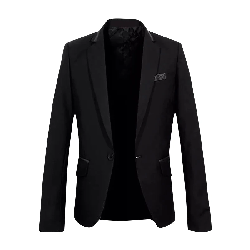 

2021 Fashion Men Blazer Coat Slim Suit Korean Style Black Casual Business Daily Jackets S-4XL Men Suit Jackets