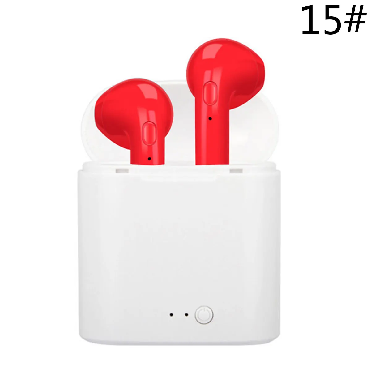 2 red with box Беспроводная мини Bluetooth Спортивная гарнитура I7s TWS в уши Bluetooth гарнитура с зарядным устройством для мобильного телефона IPhone huawei samsung - Цвет: 2 red with box