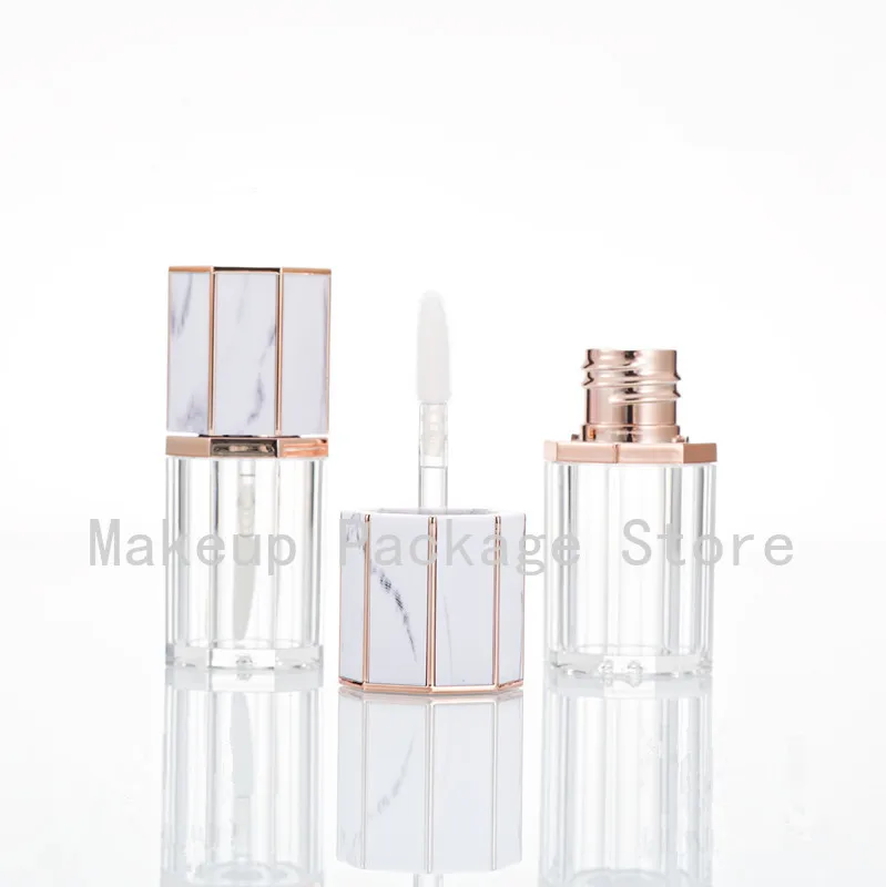 Пустая тюбик для блеска губ объемом 5 мл восьмиугольная прозрачная бутылка