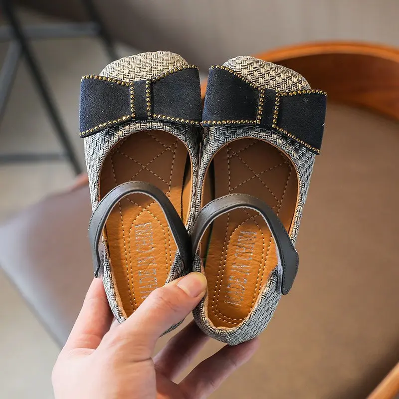 

Girls Princess Shoes 2021 Spring New Children's Shoes Girl Single Shoes Soft Bottom Fashion Bow Wild Soft Sole Shoes Kids