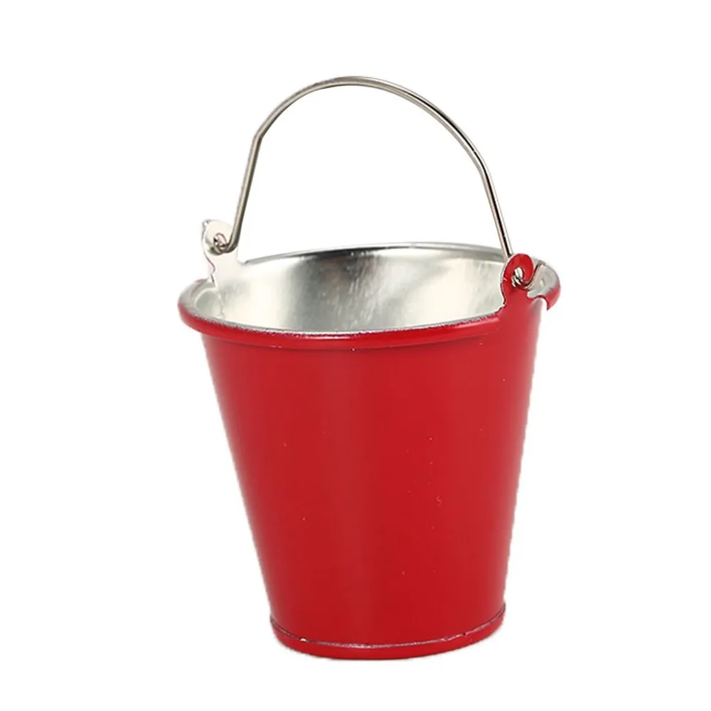 

Water Bucket Models for SCX10 TRX4 RC Off-road RC Crawler Car Axial High Simulation Red Metal Portable Mini Pail