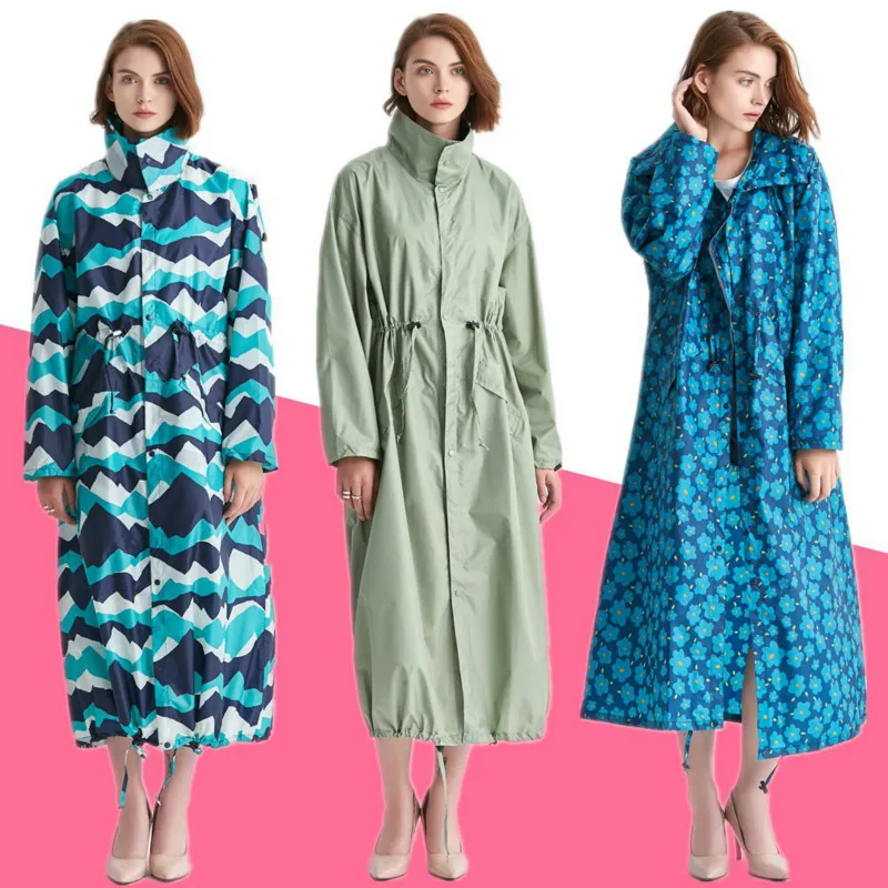 Женский Длинный плащ-дождевик непромокаемый пуловер из дышащего материала | Дом