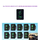 Нажимной переключатель питания для Toyota Prado150 200 Series Cruiser 2015 Hilux GUN HiAce RAV4 12V 3A OEM, замена вклвыкл, зеленый