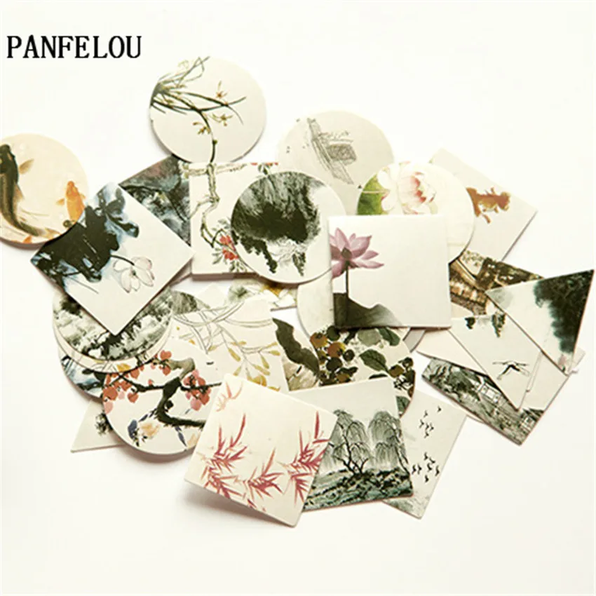 

Quality 1bag=40PCS The classical The sealing paste adhesive paper stickers Hand account Scrapbooking DIY Album book cards