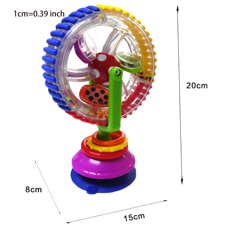 

W3JF Baby Bed Lifelike Rotating Wheel ABS Decoration Three Colors Decor Interactive Toy Infant Gift for Baby Brain Train