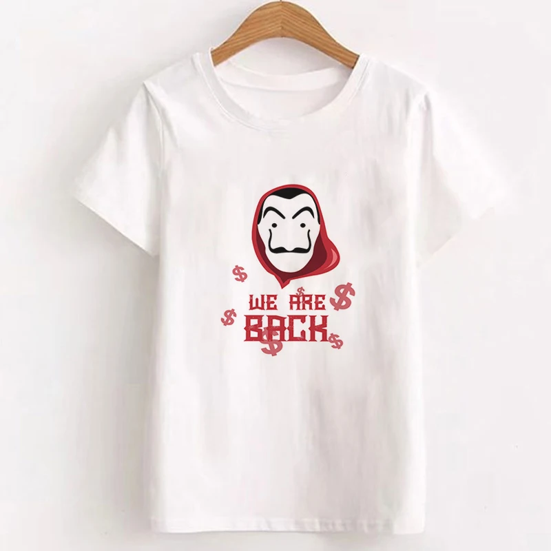 Money Heist The House Of paper, женская футболка, женская футболка с принтом BELLA CIAO, модная повседневная Летняя женская футболка - Цвет: 3031
