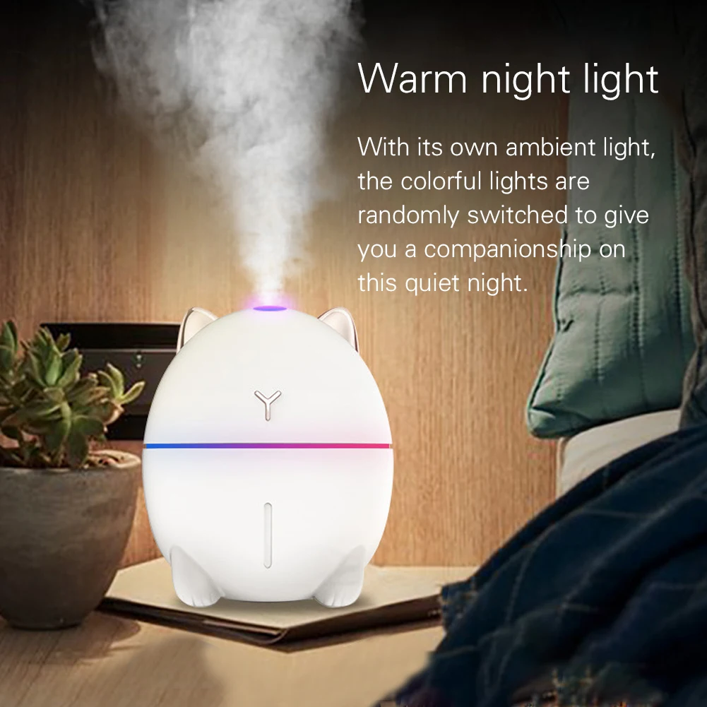 USB-увлажнитель воздуха мини-портативный увлажнитель 7 цветов светодиодный