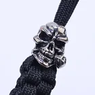 2 шт. серебряный нож-Осьминог с бусинами веревочный кулон латунный Череп Бусы на веревочке Брелоки аксессуары Паракорд аксессуары