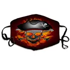 Удобная маска с принтом, пиратский череп, капитан огненного пламени, ветрозащитные украшения для лица для мужчин и женщин