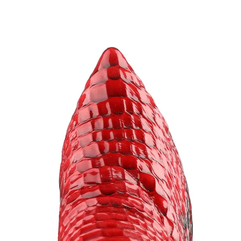 European and American fashion pointed-toe stiletto boots patent leather long-tube women's boots plus size winter women's shoes