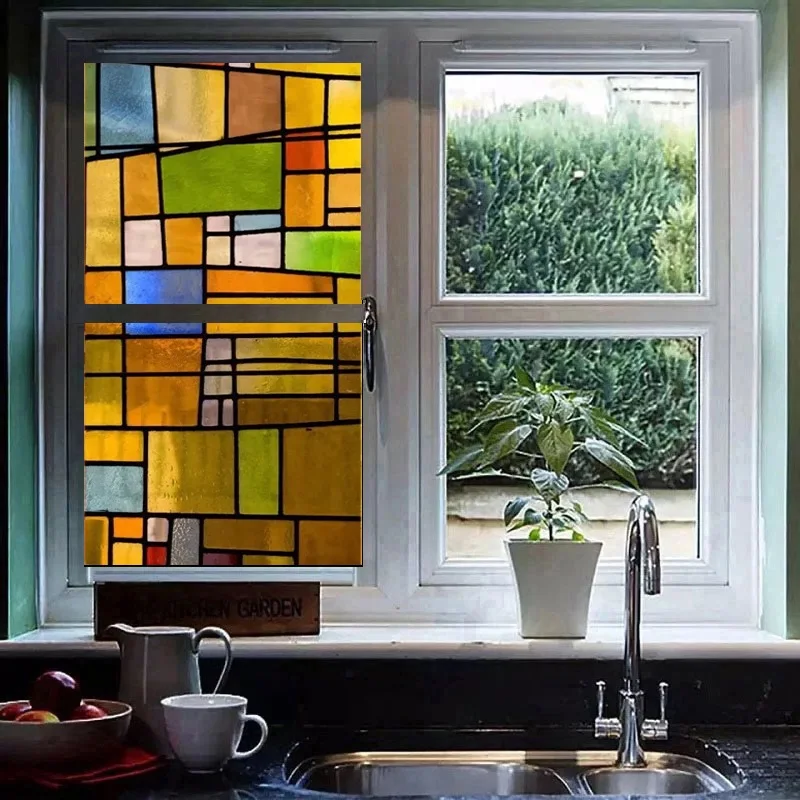 Изготовление размеров под заказ электростатического матовое витражная плёнка