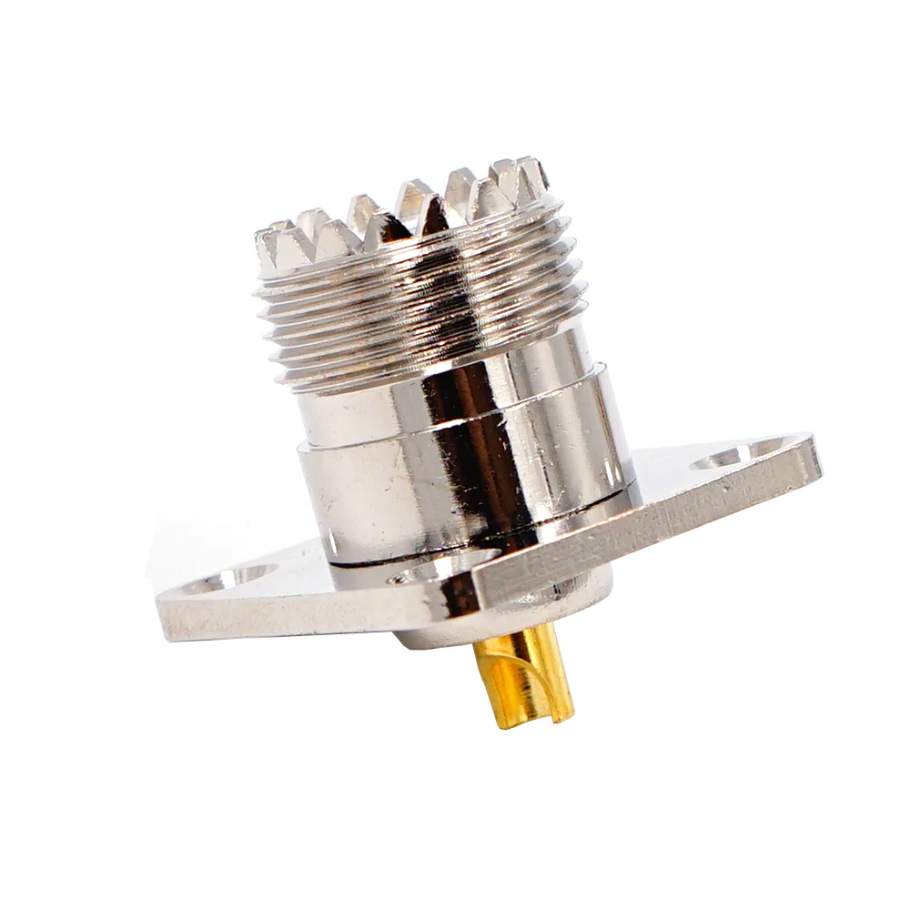10PCS UHF Weibliche SO239 Panel Chassis Montieren Flansch Deck Montage Solder Cup RF Stecker – Detail 1