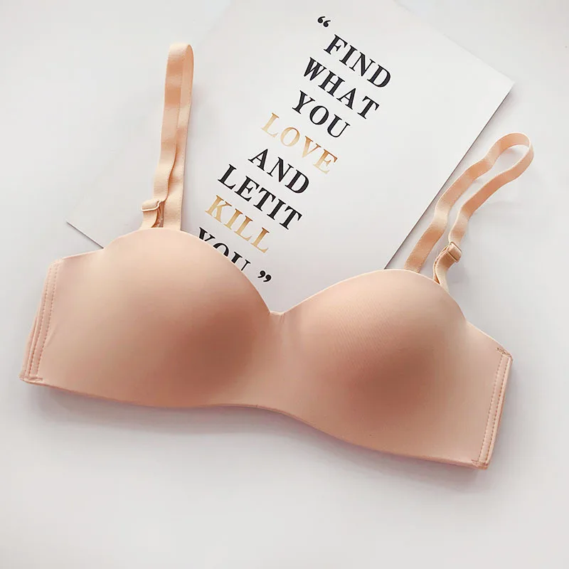 1 шт. Женский бесшовный бюстгальтер с пуш-ап без косточек подкладкой антитонкой