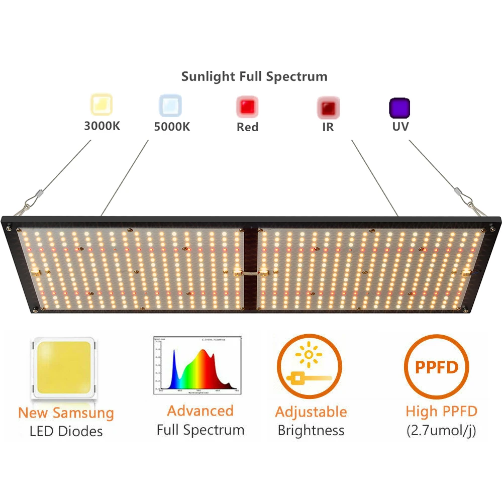 

Квантовая светодиодная фитолампа Samsung LM281B +, 240 Вт, фитолампа полного спектра для комнатных растений, овощей, цветов, гидропоники