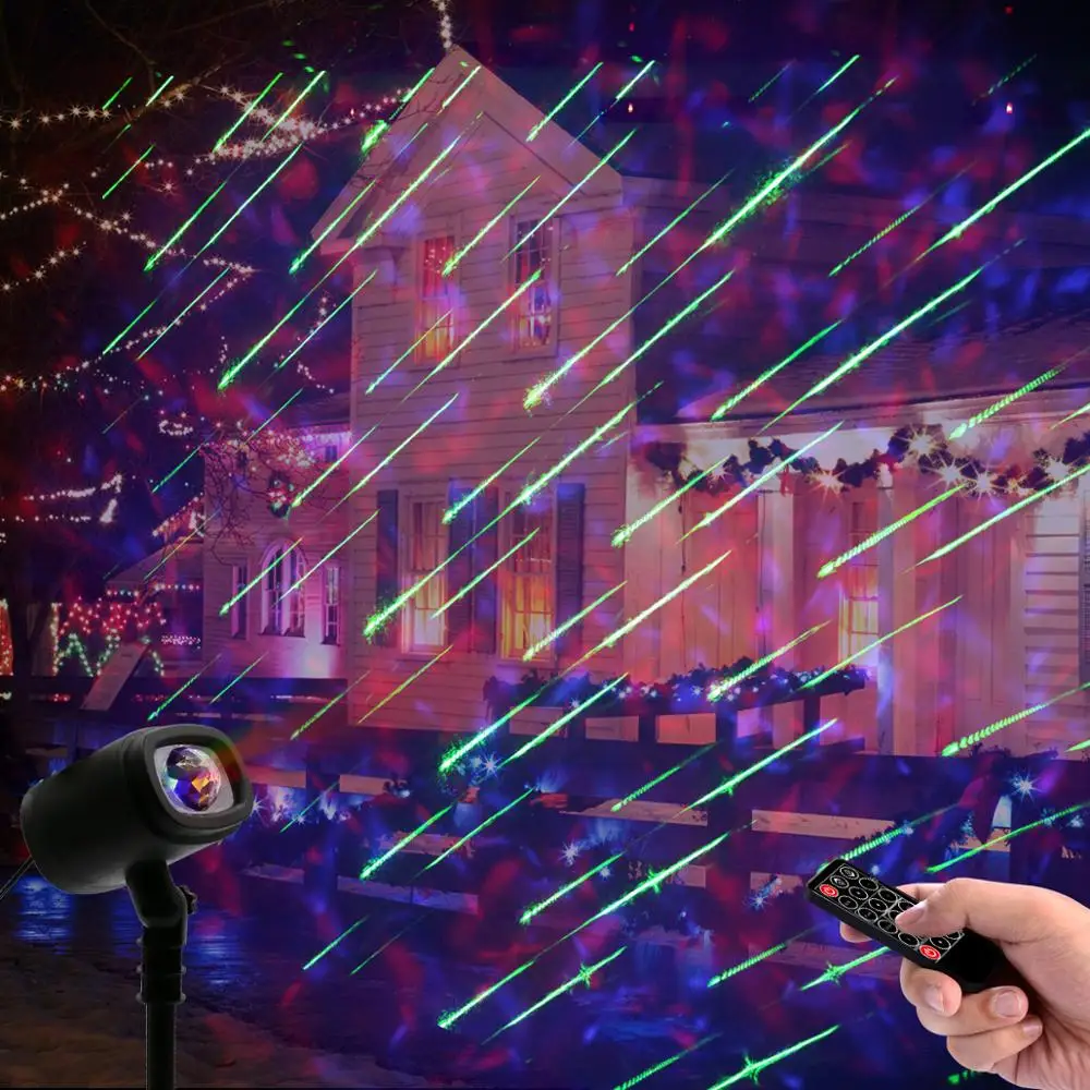 2 в 1 Воды Океана Волна Рождество лазерный проектор светильник с пультом