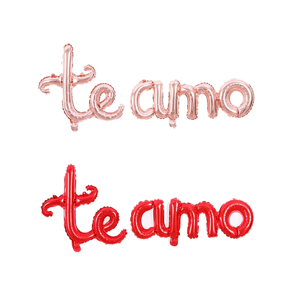 1 шт 16 дюймов Te amo шар испанский I Love You Фольга письмо/воздушные шары на День святого