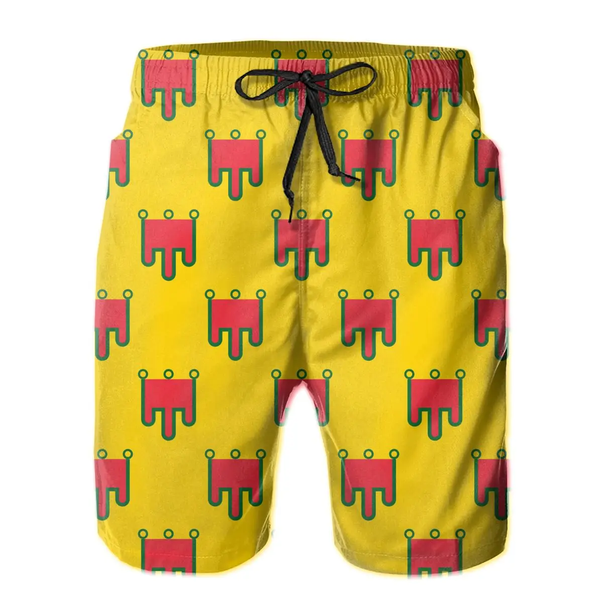 

Summer Men Beach Short Breathable Quick Dry Funny Novelty Flags of the regions of France Casual Flag Of Auvergne Male Shorts