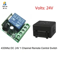 433mhz universal rf remote control dc 24v 1ch relay receiver module for garagedoorlightledfannermotorsignal transmission