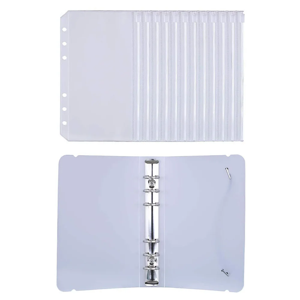 

Прозрачные пластиковые карманы для связывания A5, A6, свободные пакеты с листьями, органайзер, бюджетная система конвертов, с прозрачной обло...