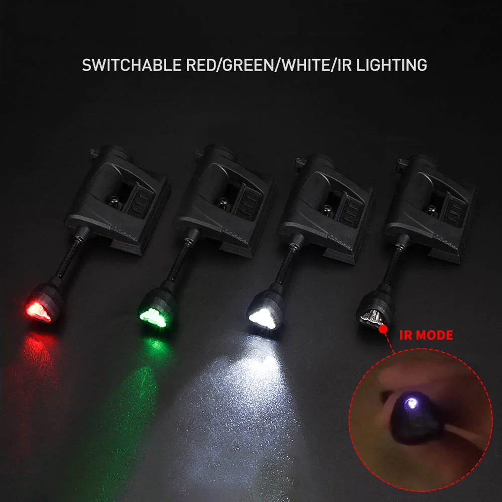 Murah WADSN Tec Biaya Pro Mpls Cepat Helm Lampu Sinyal Dengan Merah/Hijau/Putih/IR 4 Mode Taktis Outdoor Survival Senter