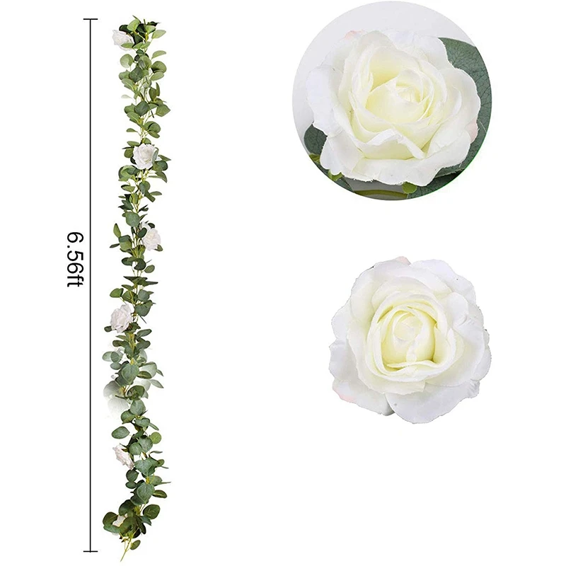 Эвкалипт гирлянда эвкалипт искусственные виноградные цветы Шелковый зеленая