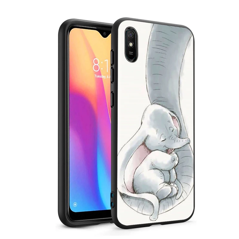

Dumbo cute for Xiaomi Redmi 10X Pro 9C 9A 9I 9T 9 GO K30S Ultra K20 8 7 S2 6 5 4X Pro Soft Black Phone Case