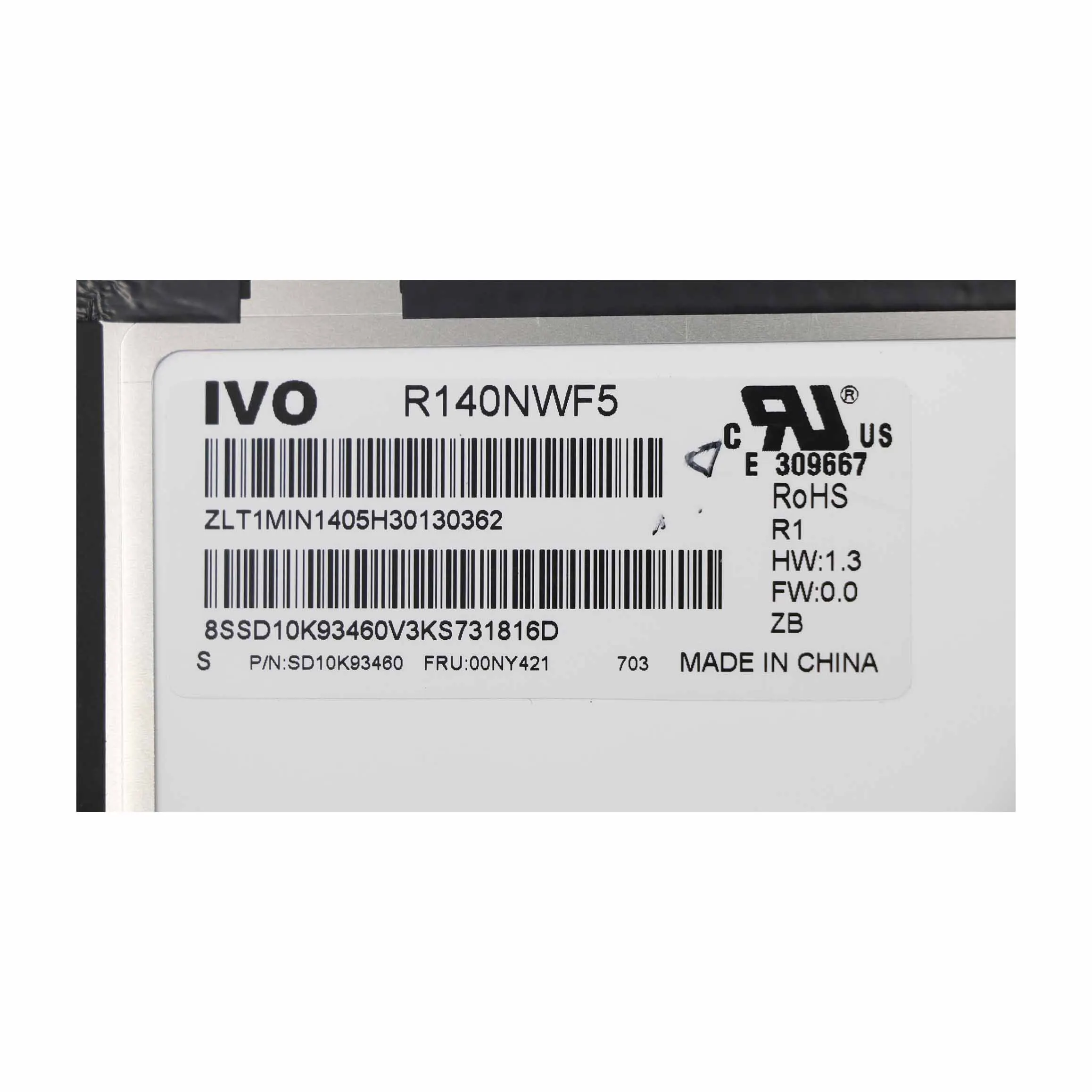 R140NWF5 R1 00NY421 IVO для ThinkPad T470 20HD 20HE 20JM 20JN LENOVO сенсорный экран 1920*1080 IPS матовый 40