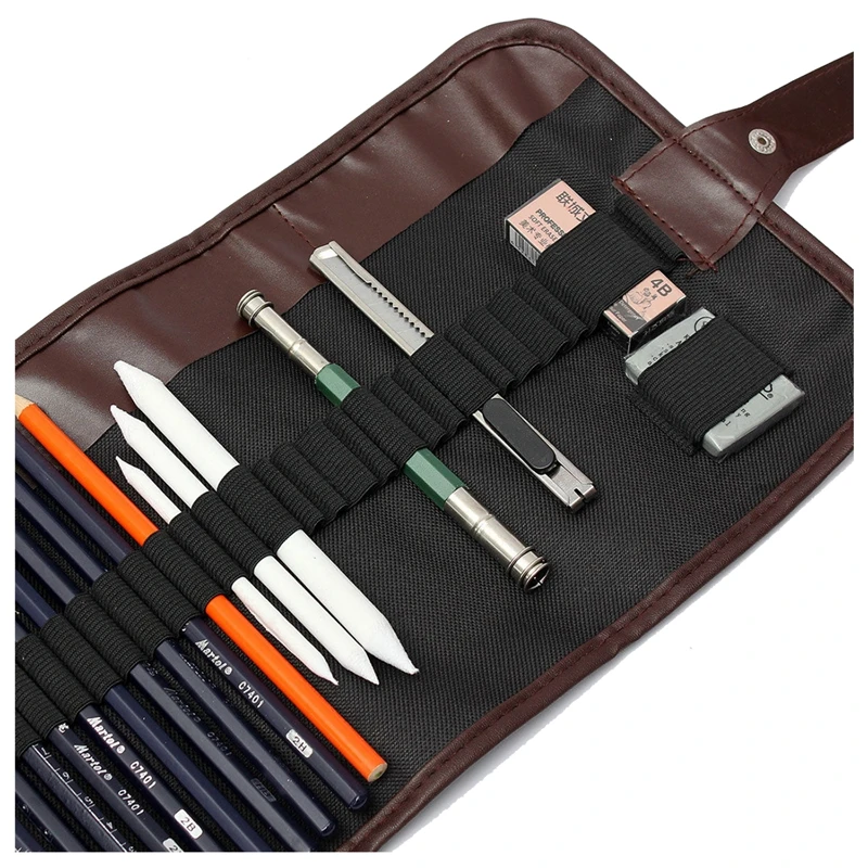

18x Sketch Pencils + Charcoal Pencil Eraser Kit Art Craft for Drawing Sketching