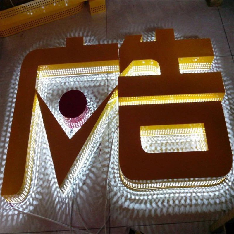

Factory Outlet front lighted side lit acrylic LED channel letter, backlit side luminous LED letter store signs