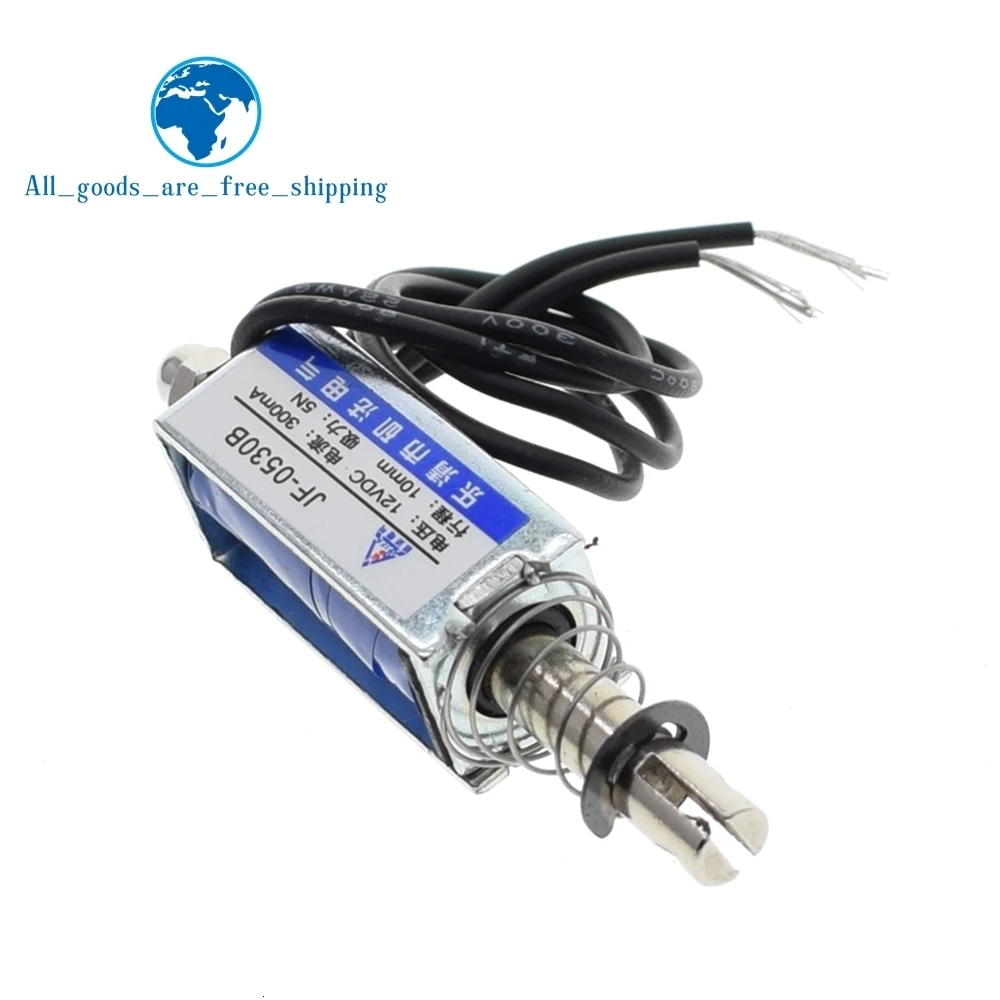TZT JF-0530B DC 6 в 12 В 24 В Push& Pull Тип открытой рамки Электромагнит keepping Force 5N Путешествия 10 мм линейный соленоид