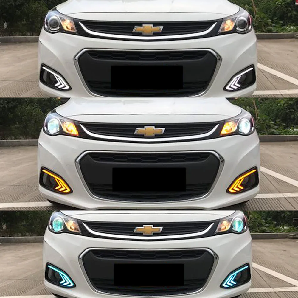 

Triple Colors White & Amber & Ice Blue LED Daytime Running Lights DRL Kit with Turn Signal For Chevrolet Malibu 2016-2017