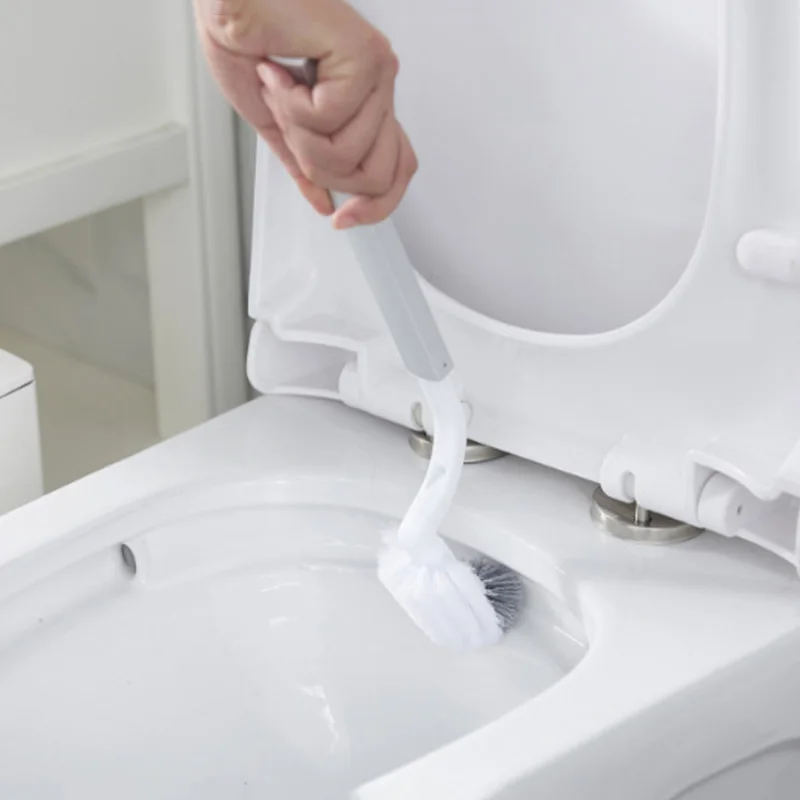 Toilet brush Цельнокроеный контейнер для мусора, ершик для унитаза, интегрированный держатель для хранения, коробка, маленький мусорный бак с откидной крышкой, ершик для унитаза, органайзер для ванной комнаты - Цвет: Toilet brush