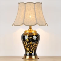 ory ceramic table lamp luxury desk light led fabric bedside decorative for home foyer dining room bed room office