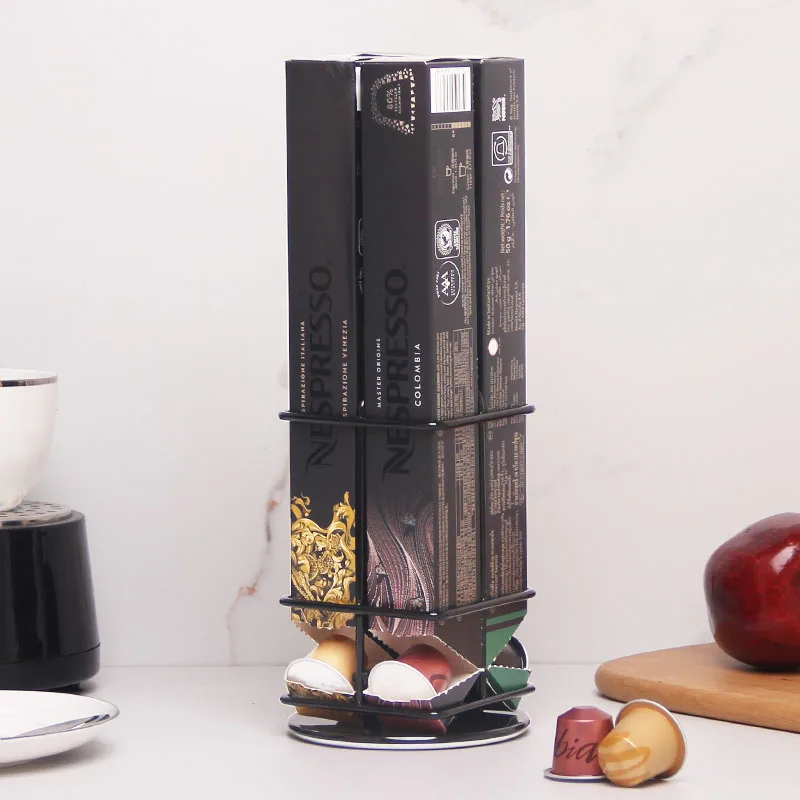 40 подставок для кофе Nespresso держатель кофейных капсул вращающаяся док-станция