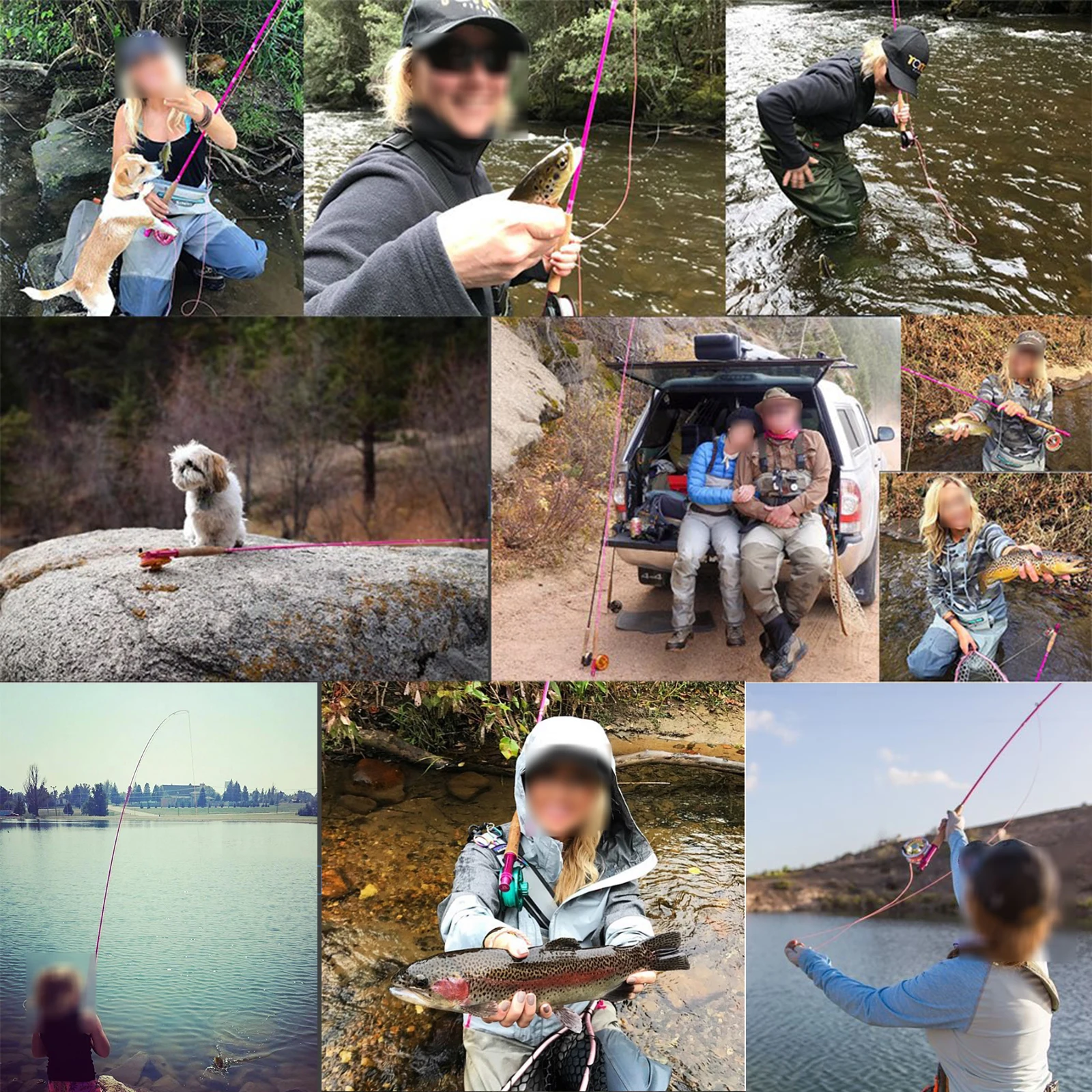 Maximumcatch 2wt/5wt женская розовая удочка для ловли нахлыстом средней скорости с