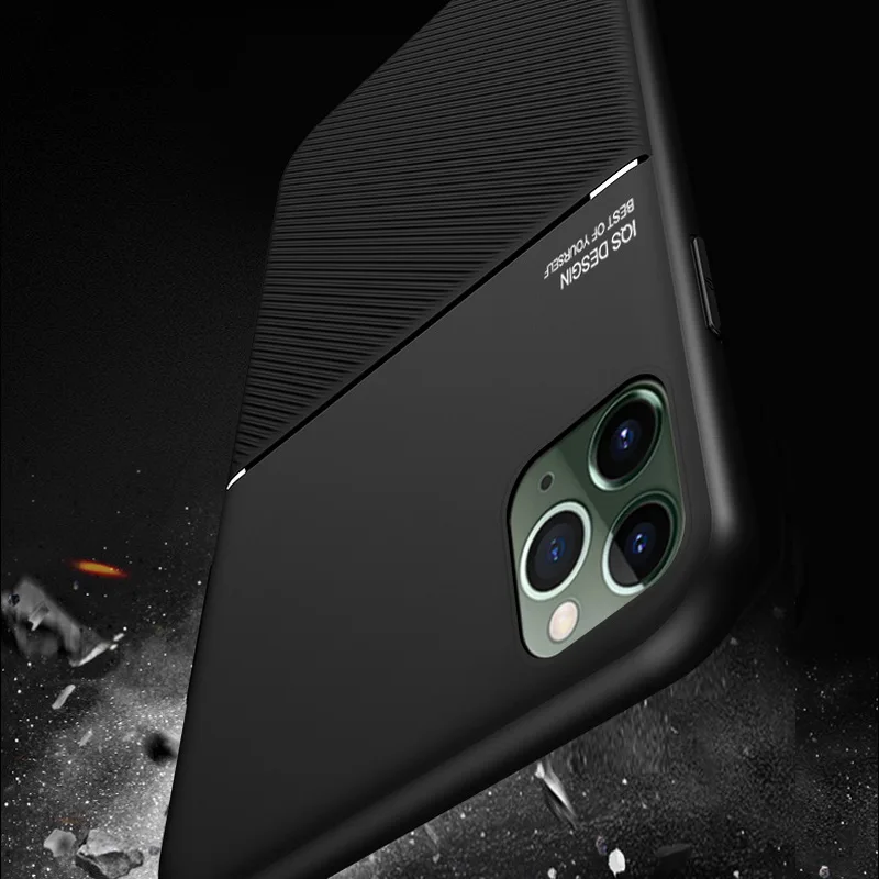 For iPhone 11 Pro Case Slim Leather Texture Matte Protective Phone Cove Cases For iPhone XR X 10 XS Max 6 7 8 Plus 12 13 Coque
