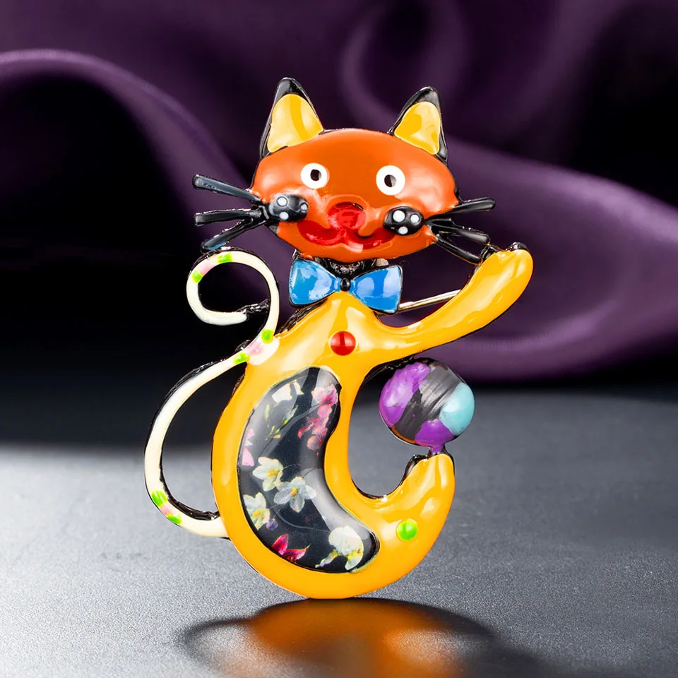 Женская Брошь в виде кошки форме животного