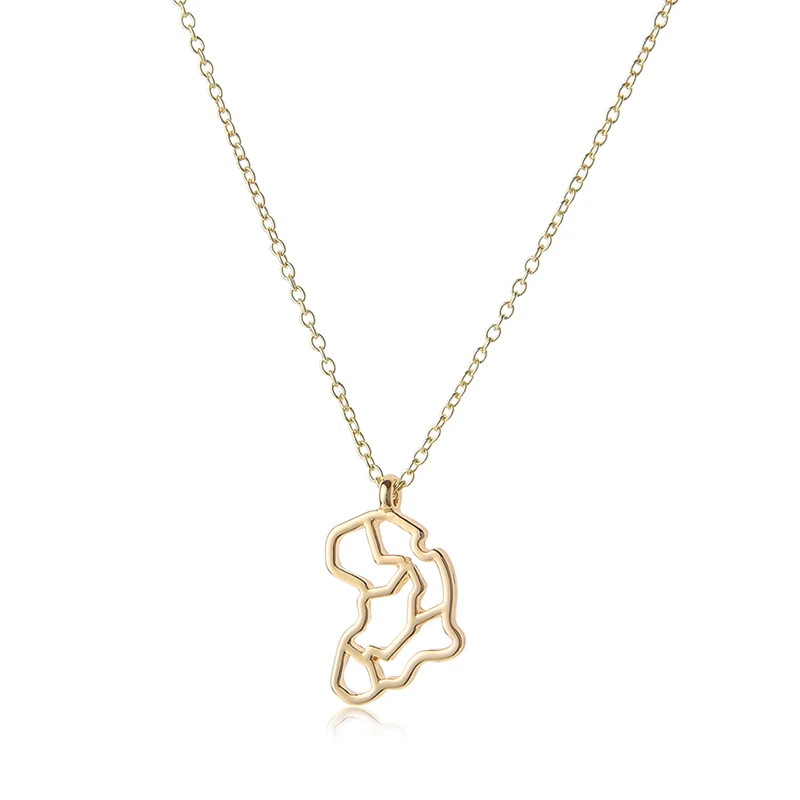 Цепочка с подвеской в виде карты африканского региона 1 шт. | Украшения и